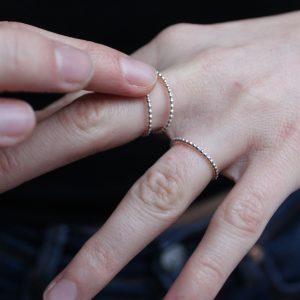 Bague Lumière Perlée – Argent 925/950