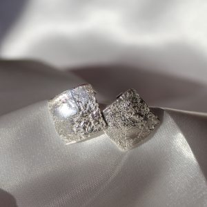 Boucles d'Oreilles Glace Givrée – Argent